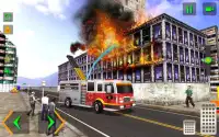 pompier sauvetage - urgence simulateur de camion Screen Shot 6