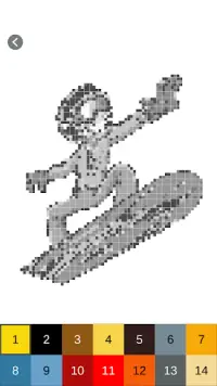 Snow Race Pixel Art Screen Shot 3