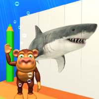 Funny Monkey: Aquatic Animals - Babies learn words