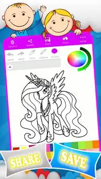 Coloring My Little pony Screen Shot 5