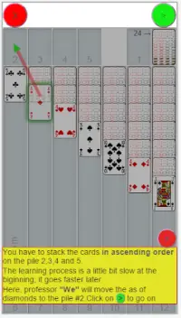 O clássico jogo de cartas solitário com soluções Screen Shot 3