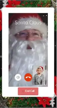 Simulator Santa Claus Video Call Screen Shot 1