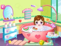 bebé lindo juego de baño HD Screen Shot 2
