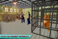 고릴라 탈출 도시 감옥 생존 Screen Shot 5