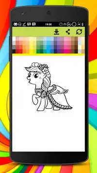 Little Pony Coloring Pages Screen Shot 2