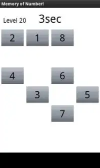 Memory of Numbers!(数字順序の記憶！) Screen Shot 3