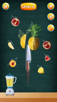Bottle Challenge Game - Fruit Slice Mobile Game Screen Shot 2