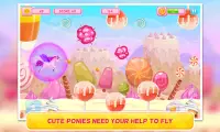 Poney dans Candy World - jeu d'arcade d'aventure Screen Shot 1