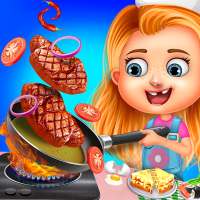Kids Chef in Kitchen - Yummy Foods Cook Recipe