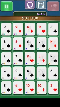 Ficards - 5x5 Grid Poker Game Screen Shot 1