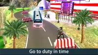Police Bus Uphill Drive Simulator game Screen Shot 4