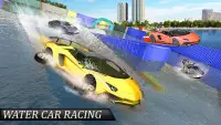 Water Car Racing Extreme Stunts Game Screen Shot 2