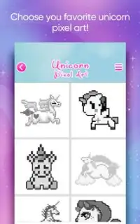 Unicorn Number Coloring - Pixel Art No.Draw Screen Shot 3