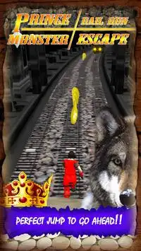 Prince Endless Run - Temple Rail Road Wolf Runner Screen Shot 2