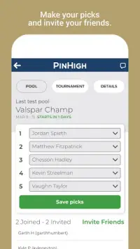 PinHigh - Fantasy Golf Screen Shot 2