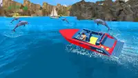 3D Water Boat Driving Simulator Screen Shot 2