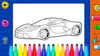 Learn Coloring & Drawing Car Games for Kids Screen Shot 0