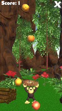 Jungle Monkey Fruit 3D Games Screen Shot 2