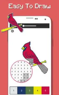 Baseball Logo Color By Number - Pixel Art Screen Shot 4