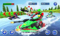 jet ski racing super robot disparando guerra Screen Shot 3