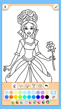 Colorir princesa jogo Screen Shot 2