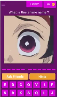 Quiz Anime eyes - 4 pics best Anime game ever Screen Shot 1