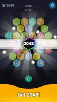 2048 hexágono - 2048 juego de números Screen Shot 3