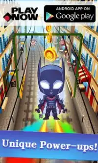 Subway Bat hero man & Robin Adventure Jungle Run Screen Shot 1