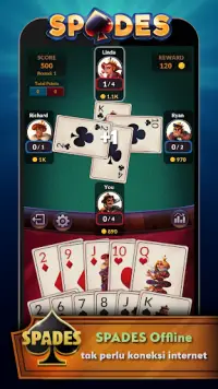 Spades - Game Kartu Offline Screen Shot 0