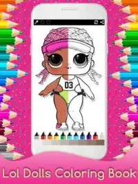 Coloring Surprise Dolls lol para niños Screen Shot 3