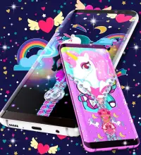 Unicorn zipper lock screen Screen Shot 3