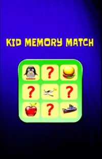 Memory Match crianças Screen Shot 0