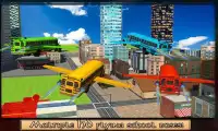 Flying School Bus Racing Screen Shot 1