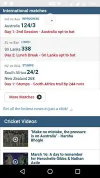 Live All Cricket Score Screen Shot 0