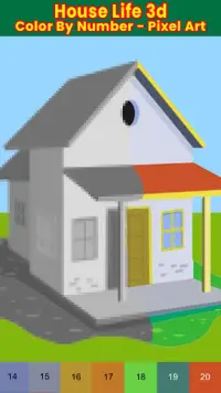 House Life 3d Color By Number - PixelArt Coloring Screen Shot 4