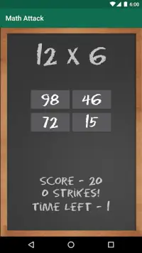 Math Attack Screen Shot 1