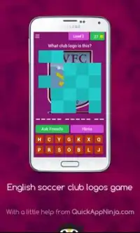 English soccer logos quiz games Screen Shot 3