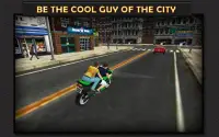 Moto Jinete 3D: Ciudad Misión Screen Shot 2