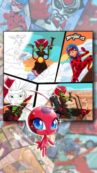 Miraculous Ladybug & Gato Noir. Cor por número Screen Shot 7