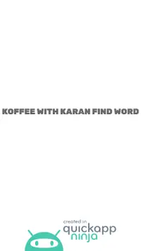 Koffee with Karan, Season 6 Game, Find words game Screen Shot 0