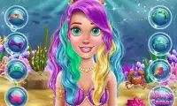 Mermaid Princesa novo penteado Screen Shot 4