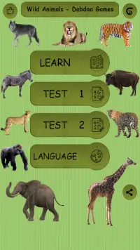 Wild Animals - Learning Name of Animals Screen Shot 0