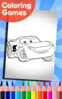 How To Color mcqueen cars game ( coloring game ) Screen Shot 0