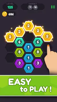 Hexa Puzzle Connect – Hex number Merge Game Screen Shot 1