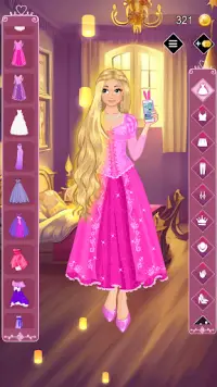 गोल्डन राजकुमारी ड्रेस अप खेल Screen Shot 5