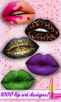 Lip Art 3D Satisfying Lipstick Tattoo Art Game Screen Shot 0