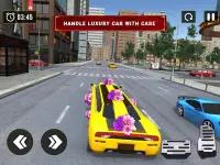 Luxury Wedding Limousine Taxi: 3D Car Driving 2021 Screen Shot 7