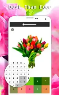 Flower Bouquet Color By Number - Pixel Art Screen Shot 1