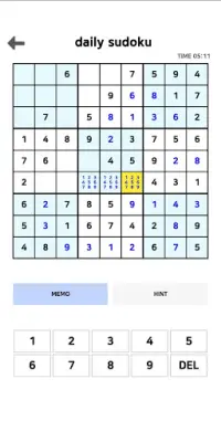 daily sudoku - 매일 즐기는 스도쿠 Screen Shot 2