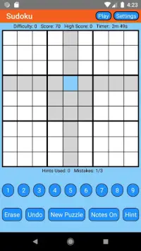 Sudoku Screen Shot 4